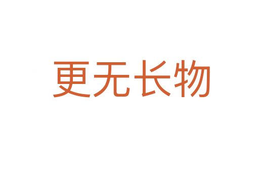 更无长物