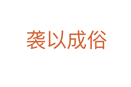 袭以成俗