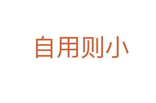 自用则小