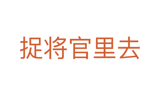 捉将官里去