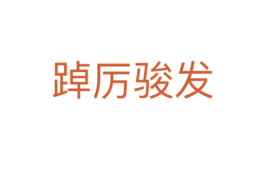 踔厉骏发