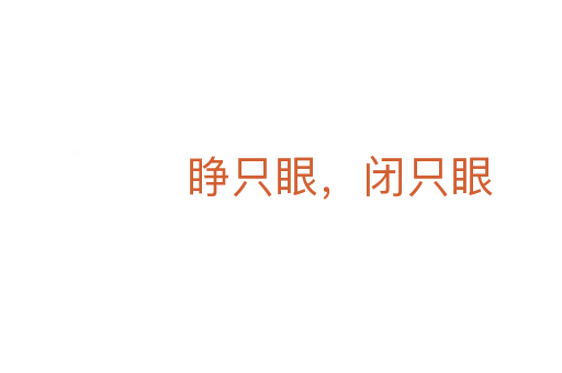 睁只眼,闭只眼