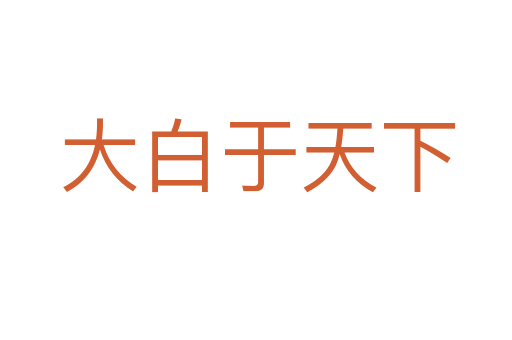 大白于天下