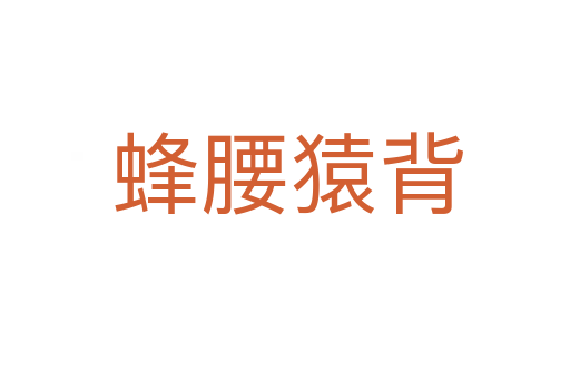 蜂腰猿背