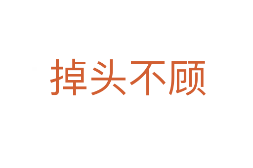 掉头不顾
