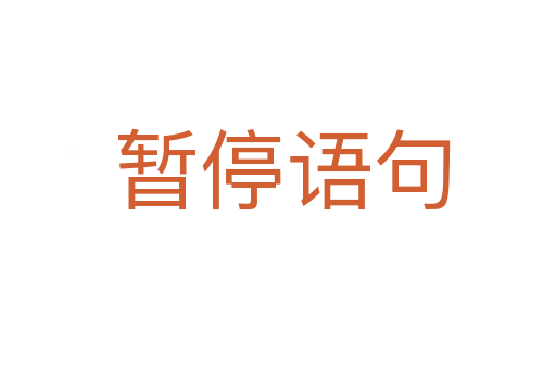 暂停语句