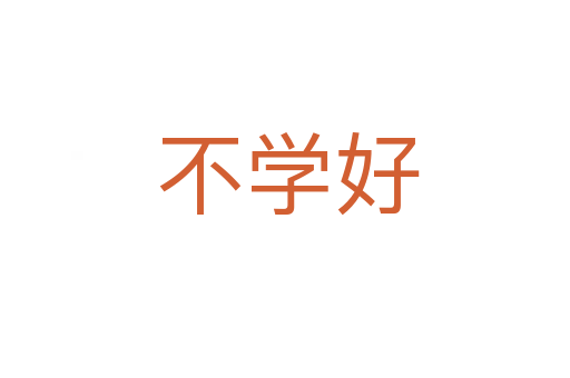 不学好
