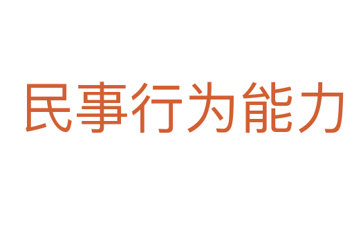 民事行为能力