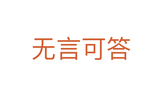 无言可答