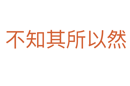 不知其所以然