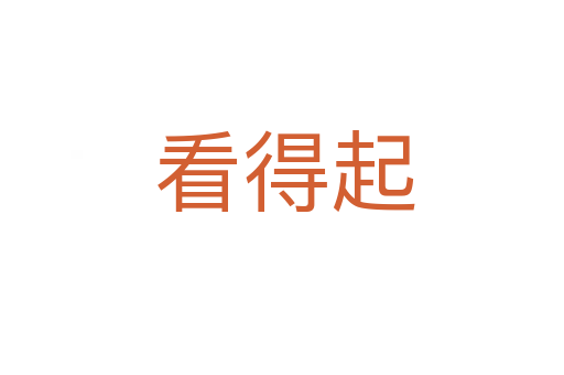 看得起