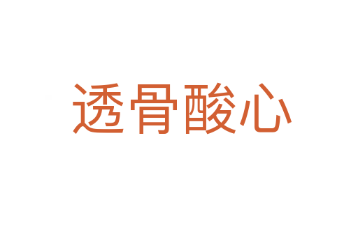 透骨酸心