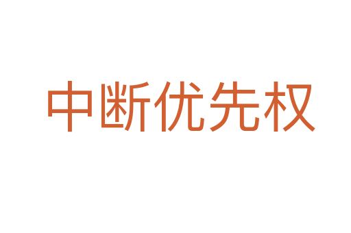 中断优先权