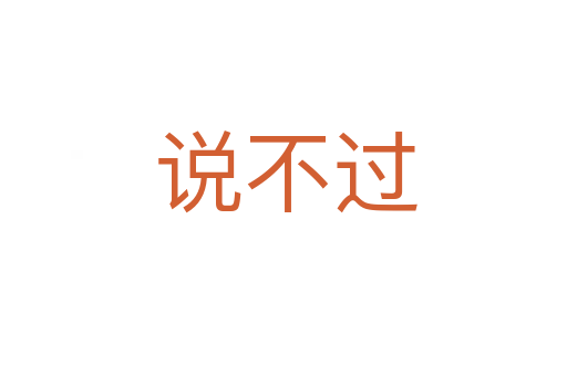 说不过
