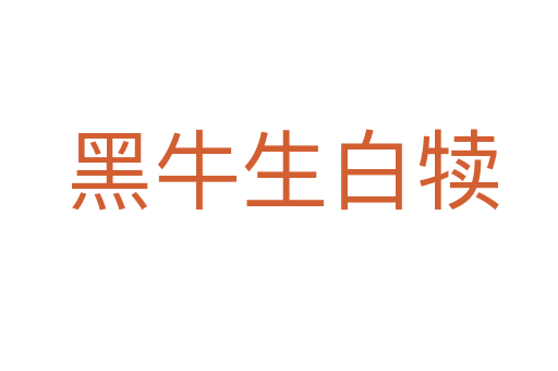 黑牛生白犊