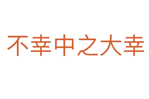 不幸中之大幸