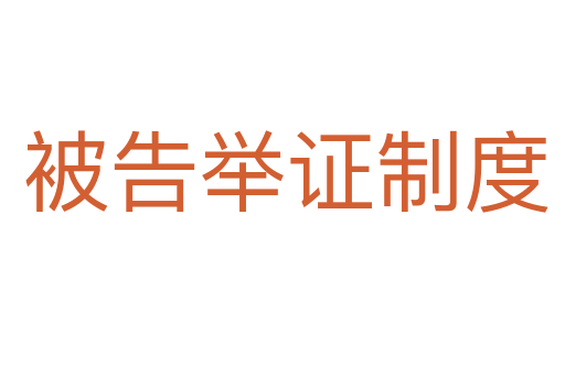 被告举证制度