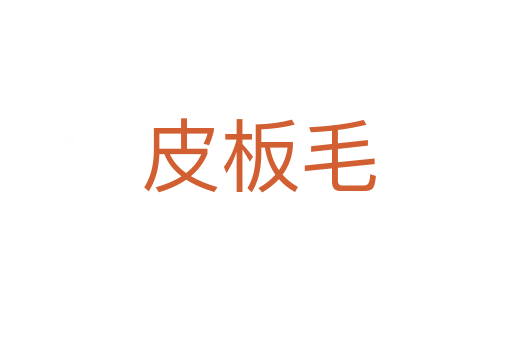 皮板毛