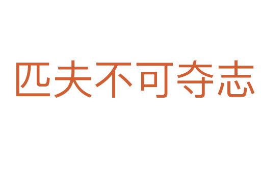 匹夫不可夺志