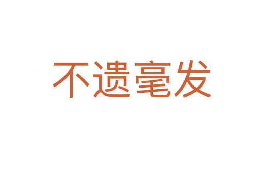 不遗毫发
