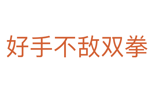 好手不敌双拳