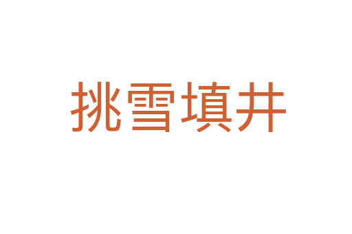 挑雪填井