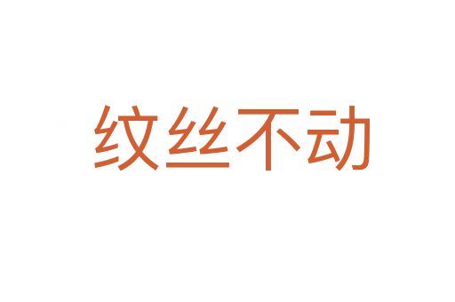 纹丝不动
