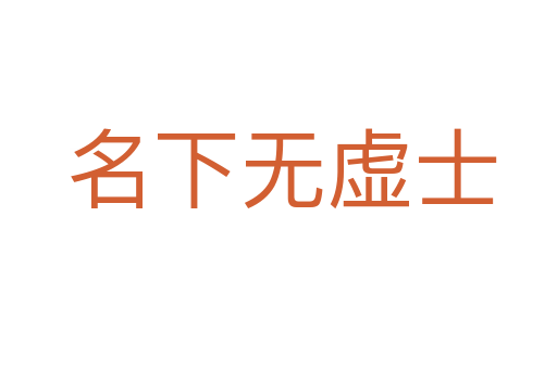 名下无虚士