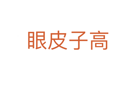 眼皮子高