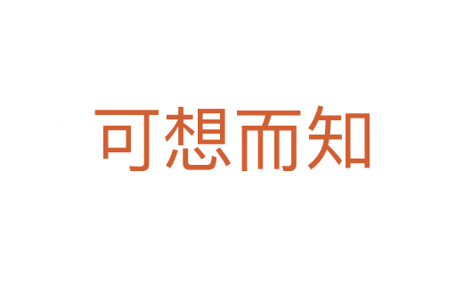 可想而知