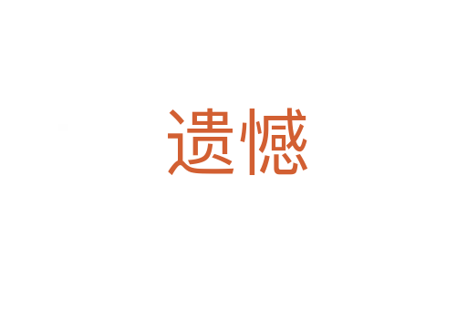 遗憾